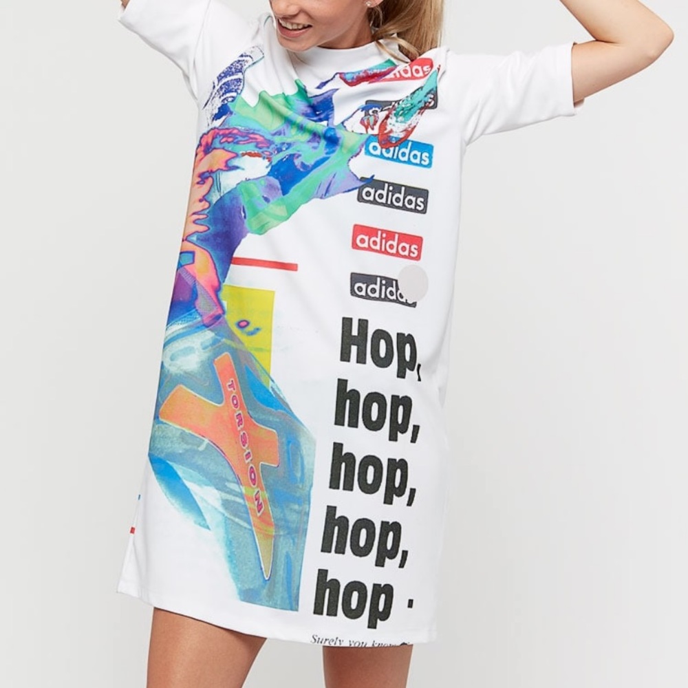 NWT 🔥 Adidas Originals Collective Memories Dress - Picture 2 of 7